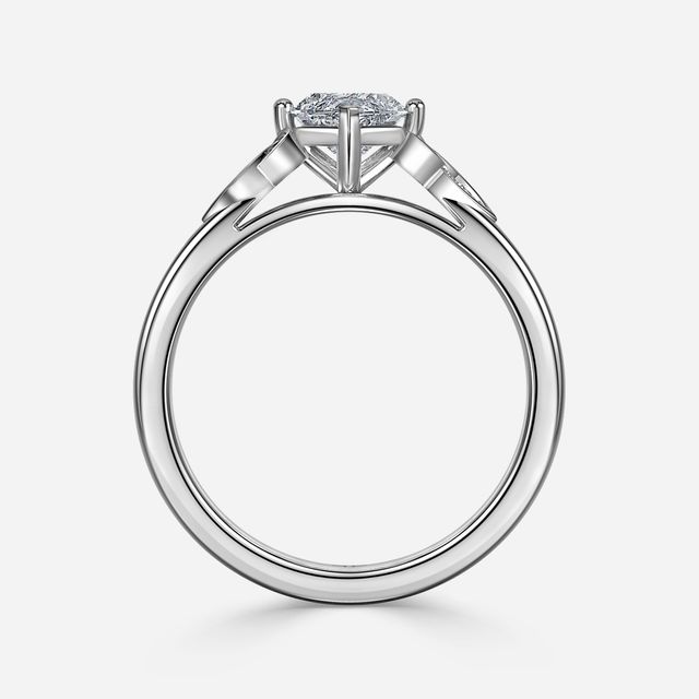 Celtic Song White Gold Vintage Engagement Ring