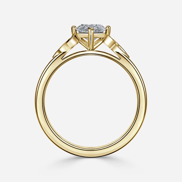 Celtic Song Yellow Gold Vintage Engagement Ring