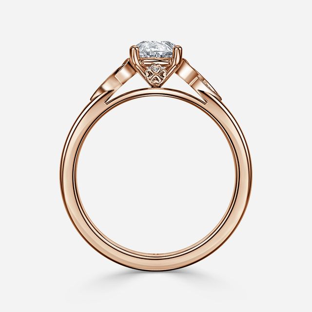 Celtic Song Rose Gold Vintage Engagement Ring