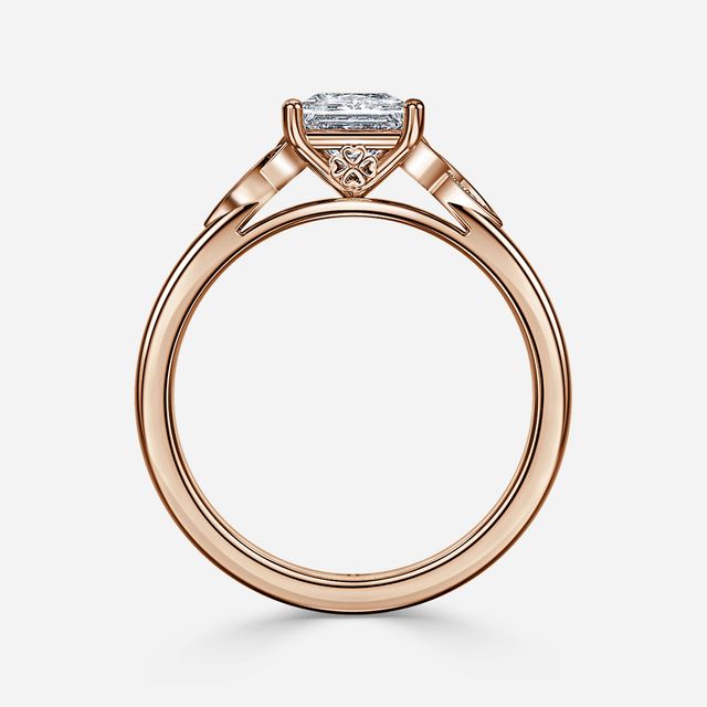 Celtic Song Rose Gold Vintage Engagement Ring
