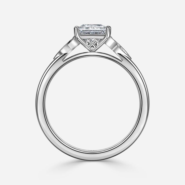 Celtic Song White Gold Engagement Ring