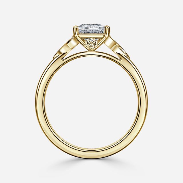 Celtic Song Yellow Gold Vintage Engagement Ring