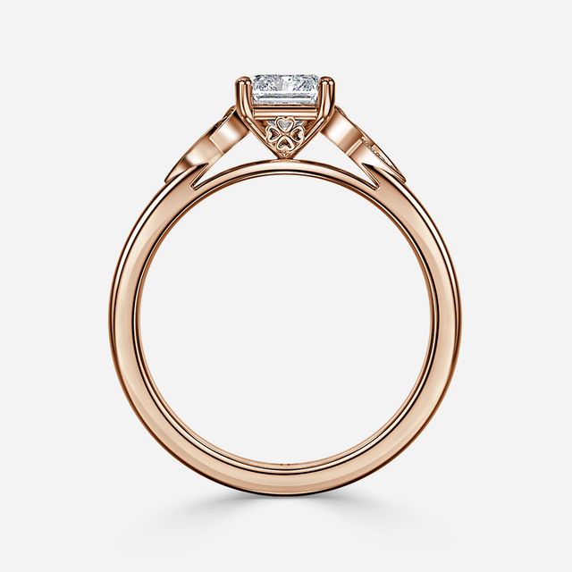 Celtic Song Rose Gold Vintage Engagement Ring
