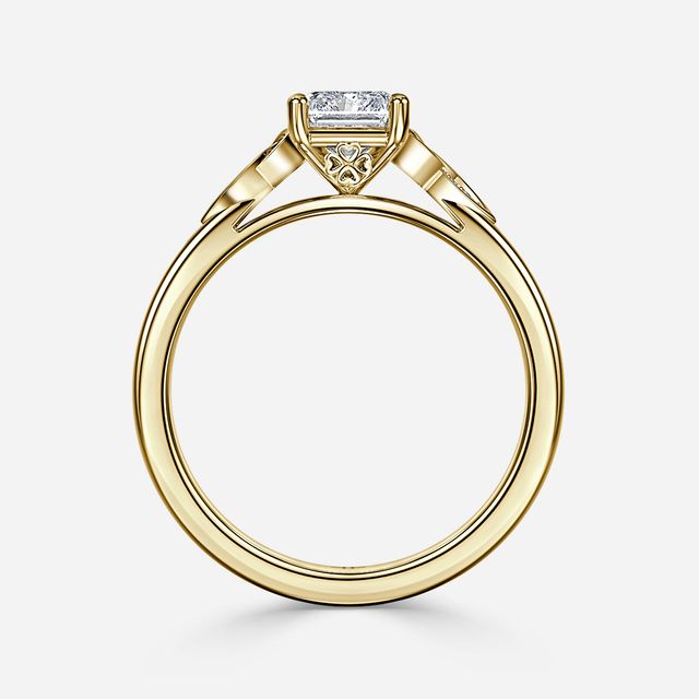 Celtic Song Yellow Gold Vintage Engagement Ring