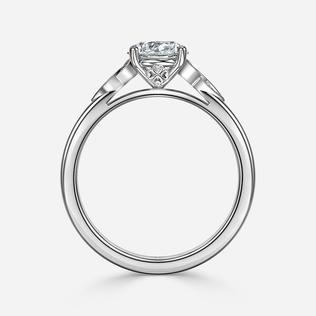Celtic Song White Gold Vintage Engagement Ring