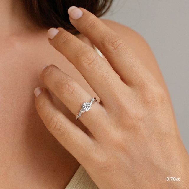 Sahana White Gold Pave Engagement Ring