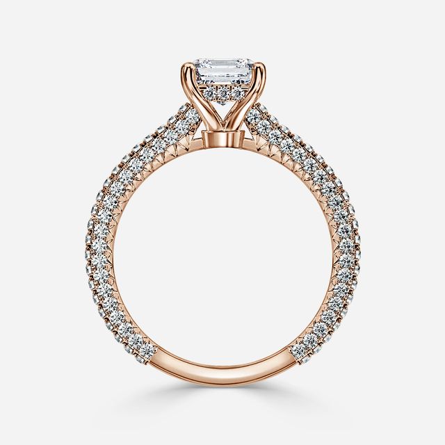 Lepidus Rose Gold Unique Engagement Ring