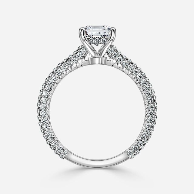 Lepidus White Gold Unique Engagement Ring