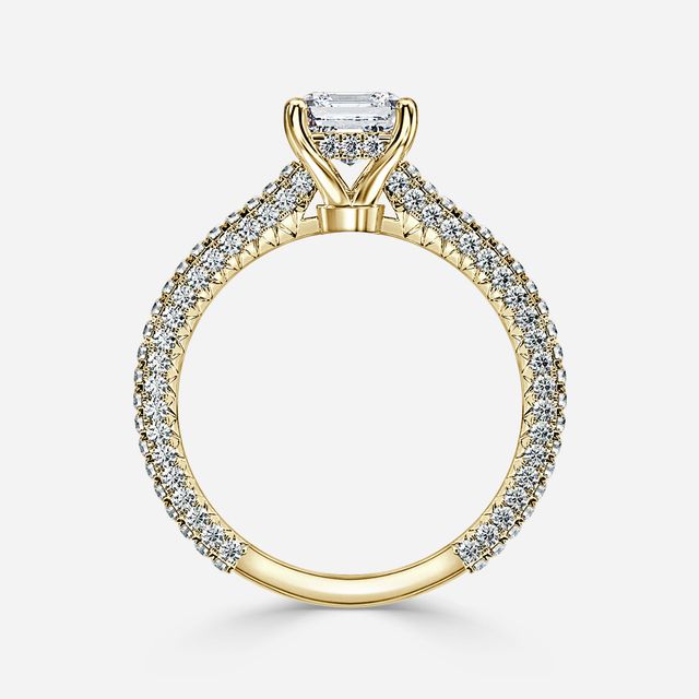 Lepidus Yellow gold Unique Engagement Ring