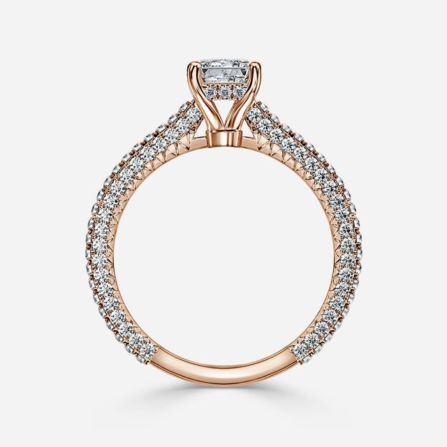 Lepidus Rose Gold Unique Engagement Ring