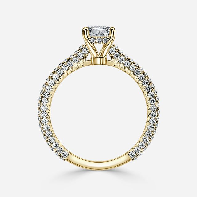 Lepidus Yellow gold Unique Engagement Ring