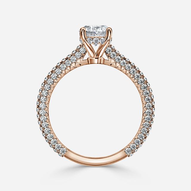 Lepidus Rose Gold Unique Engagement Ring
