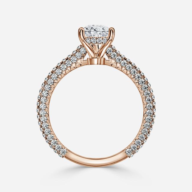 Lepidus Rose Gold Unique Engagement Ring