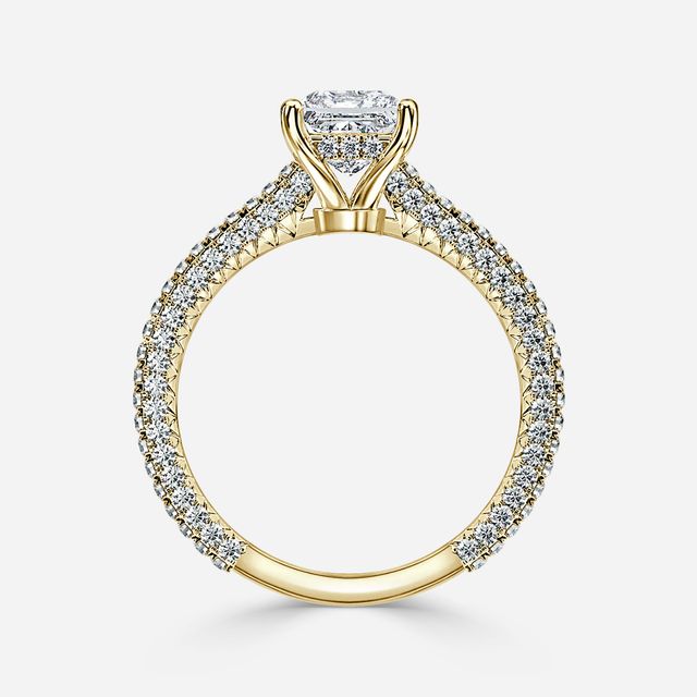 Lepidus Yellow gold Unique Engagement Ring