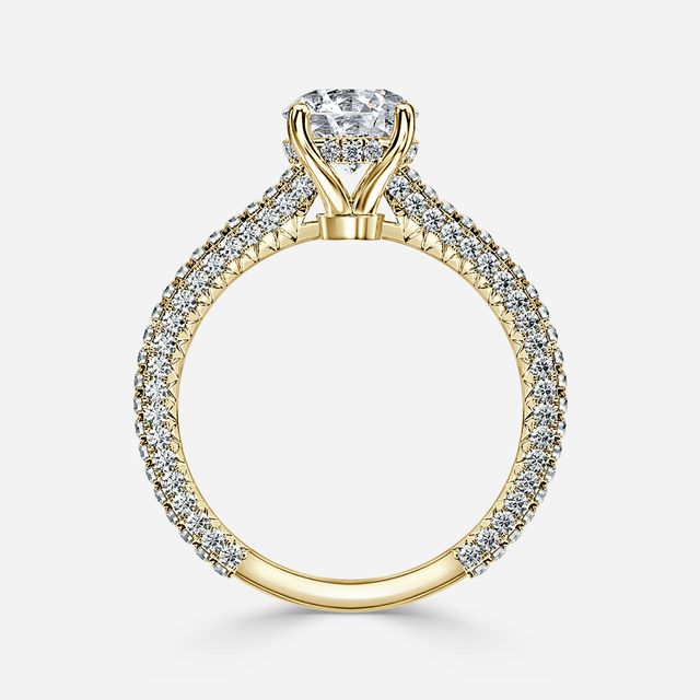Lepidus Yellow gold Unique Engagement Ring