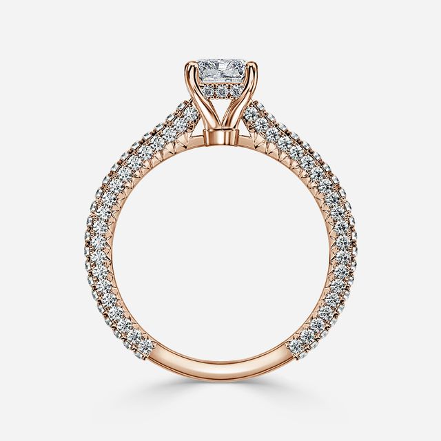 Lepidus Rose Gold Unique Engagement Ring