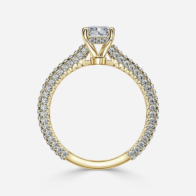 Lepidus Yellow gold Unique Engagement Ring