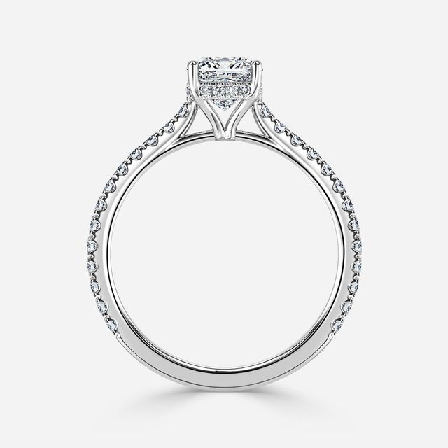 Aalia White Gold Pave Engagement Ring