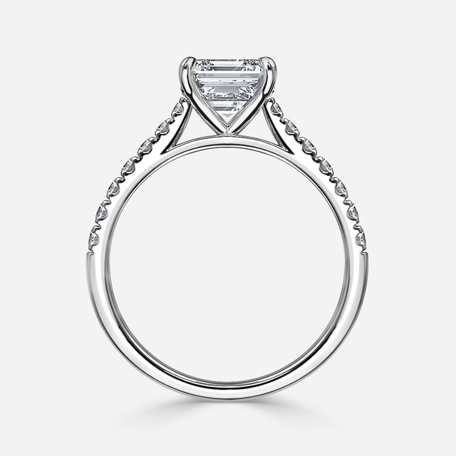 Josephine Platinum Pave Engagement Ring