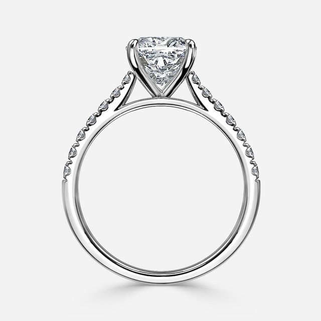 Josephine Platinum Pave Engagement Ring