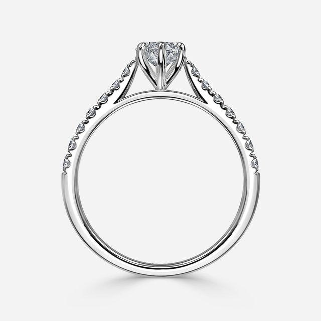 Josephine Platinum Pave Engagement Ring