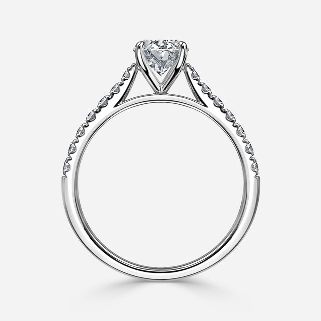 Josephine White Gold Pave Engagement Ring