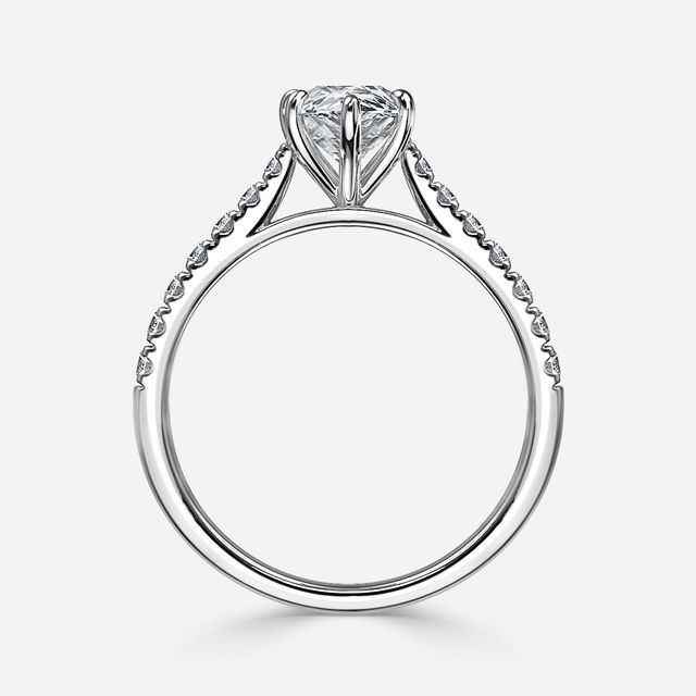 Josephine Platinum Pave Engagement Ring