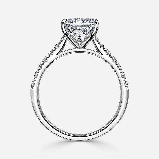 Josephine Platinum Pave Engagement Ring