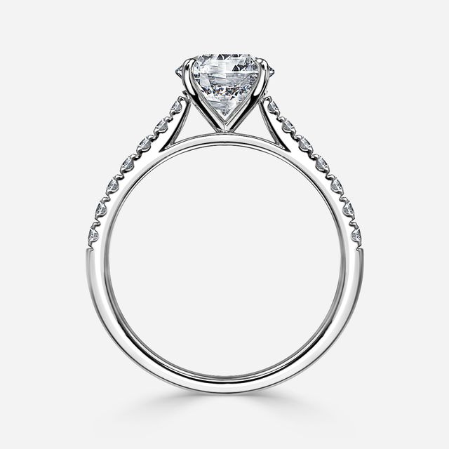 Josephine Platinum Pave Engagement Ring