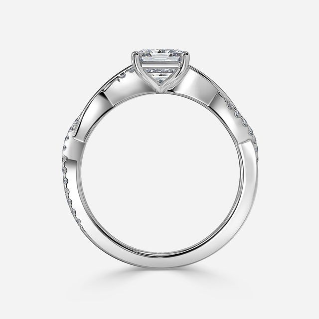 Sahana White Gold Pave Engagement Ring