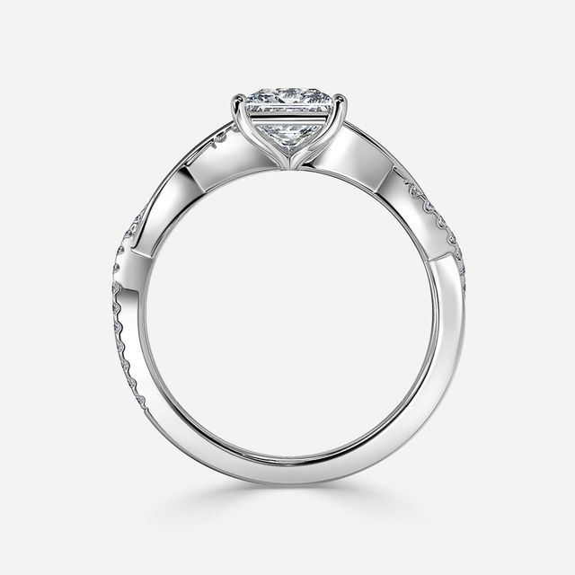 Sahana White Gold Pave Engagement Ring