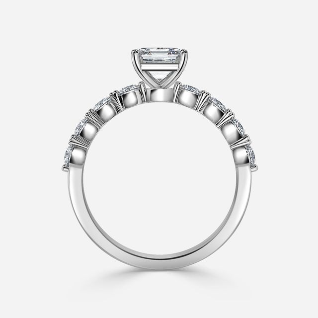 Veronica White Gold Pave Engagement Ring