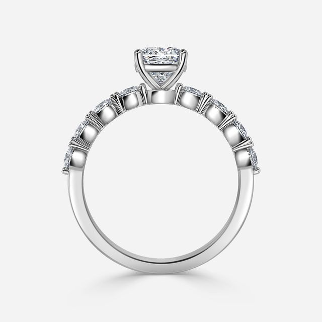 Veronica White Gold Pave Engagement Ring