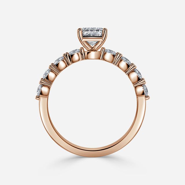 Veronica Rose Gold Unique Engagement Ring