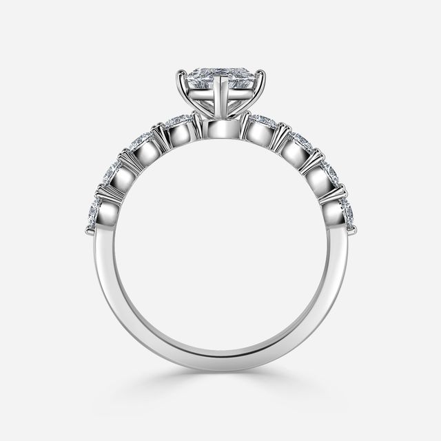 Veronica White Gold Unique Engagement Ring