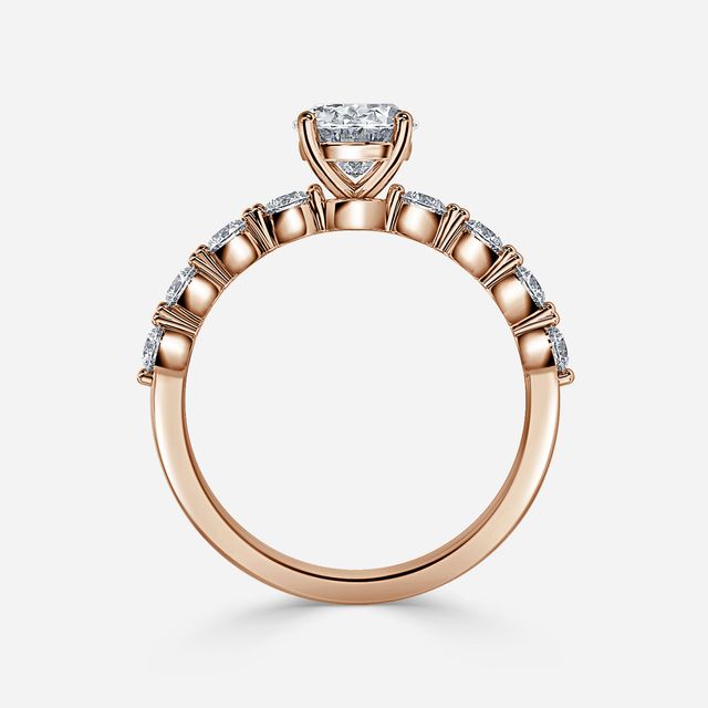 Veronica Rose Gold Unique Engagement Ring