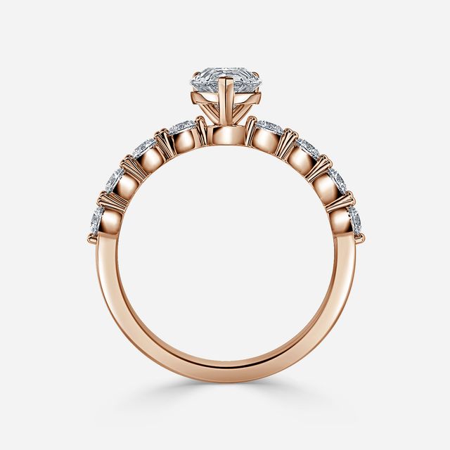 Veronica Rose Gold Unique Engagement Ring