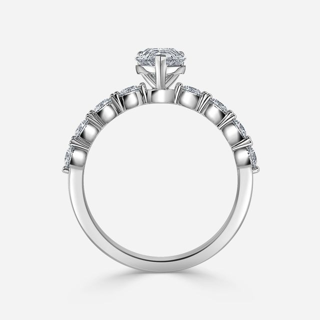 Veronica Platinum Unique Engagement Ring