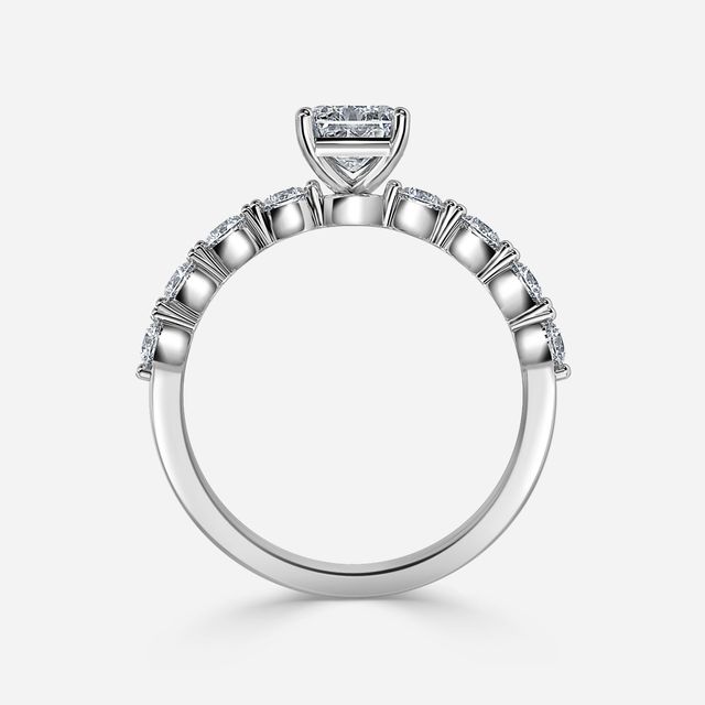 Veronica Platinum Pave Engagement Ring