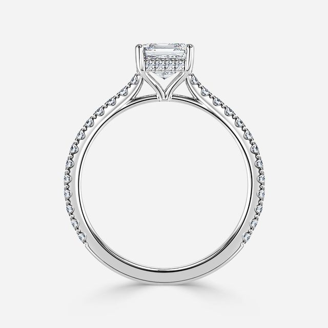 Aalia White Gold Pave Engagement Ring