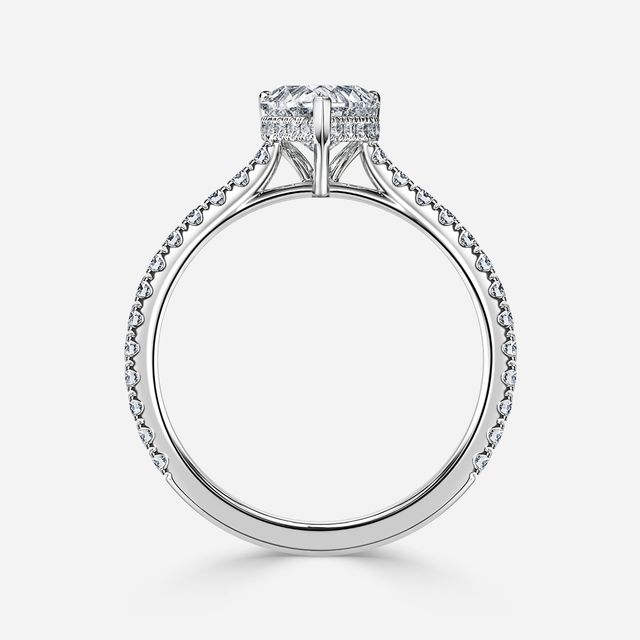 Aalia White Gold Pave Engagement Ring