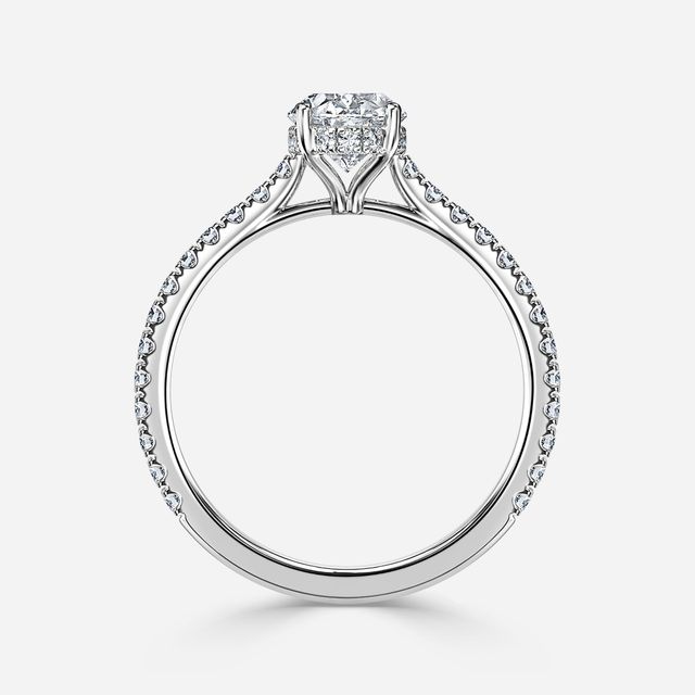 Aalia Platinum Pave Engagement Ring