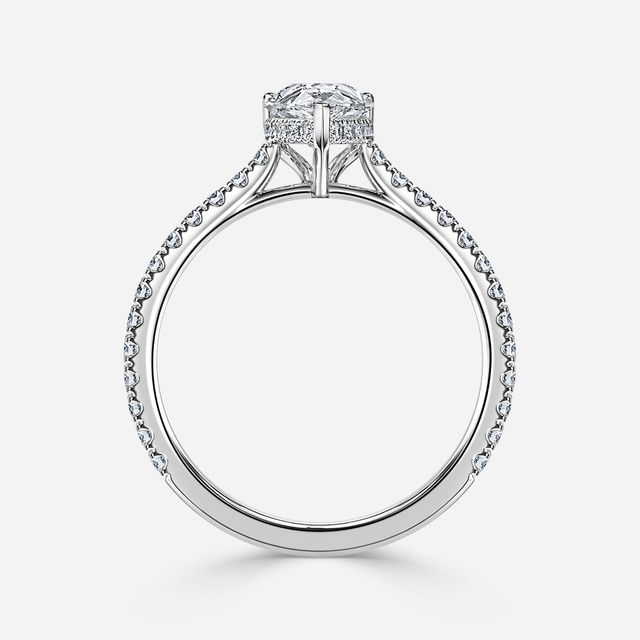 Aalia White Gold Pave Engagement Ring