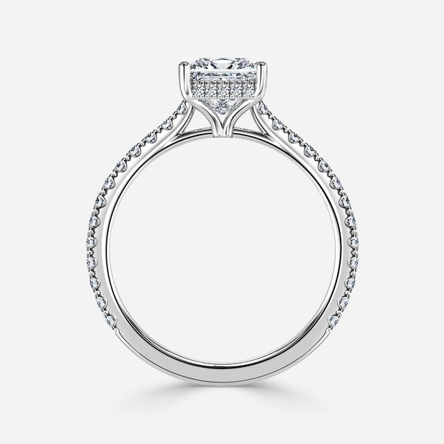 Aalia White Gold Pave Engagement Ring