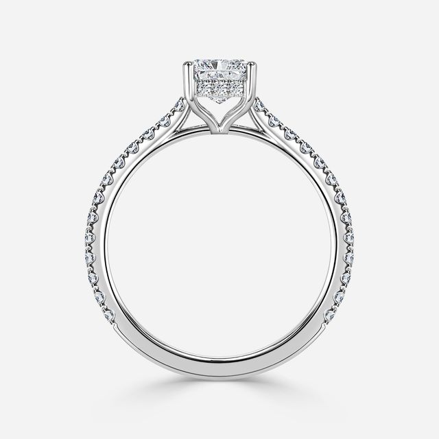 Aalia Platinum Pave Engagement Ring