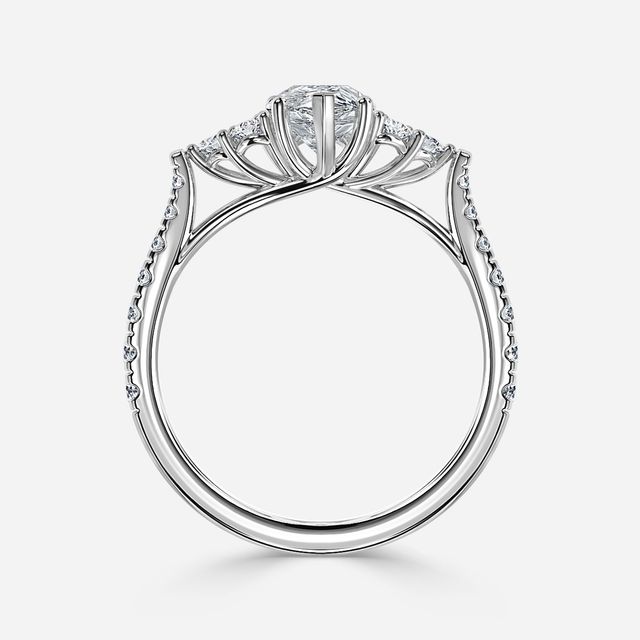 Mithrial Platinum Trilogy Engagement Ring