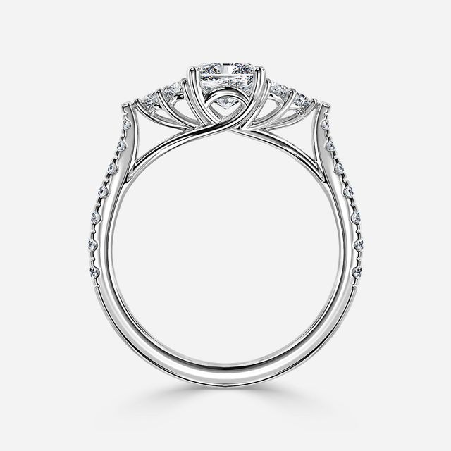Mithrial Platinum Trilogy Engagement Ring