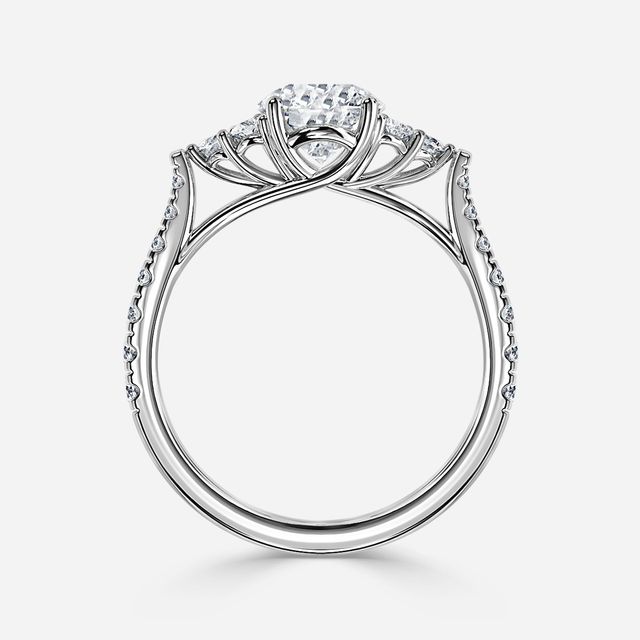 Mithrial Platinum Trilogy Engagement Ring