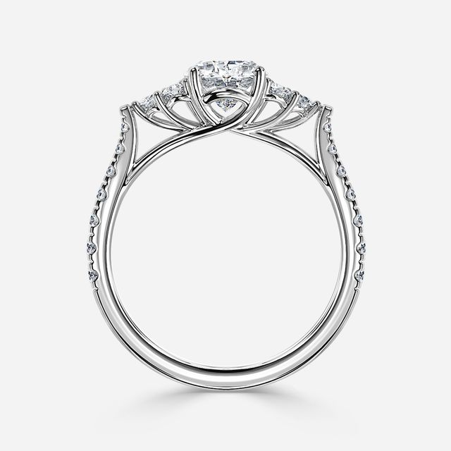 Mithrial Platinum Trilogy Engagement Ring