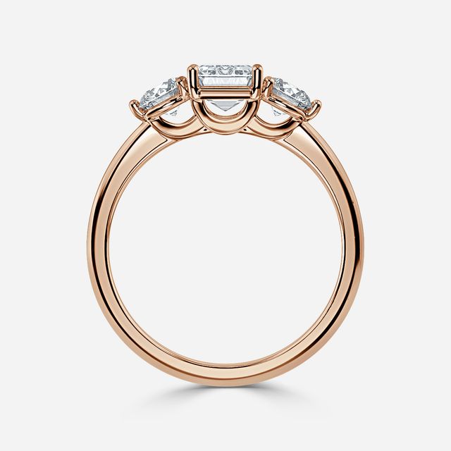 Trinity Rose Gold Trilogy Engagement Ring